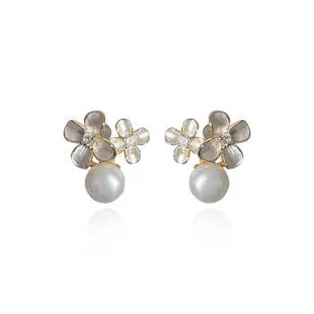 Taste The Color Pearl Stud Earrings Women's