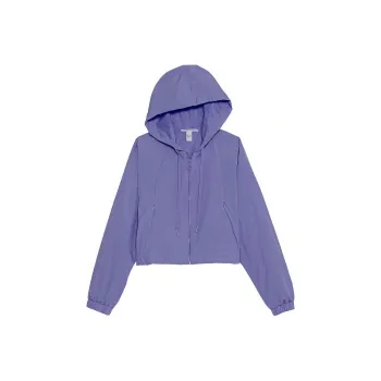 Victoria's Secret Parachute Cropped Weekender Jacket/Morning B Jackets Coats Women's Morning Blue