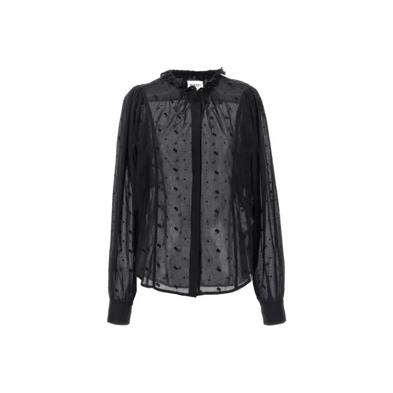 ISABEL MARANT Long Sleeved Sheer Shirt-0