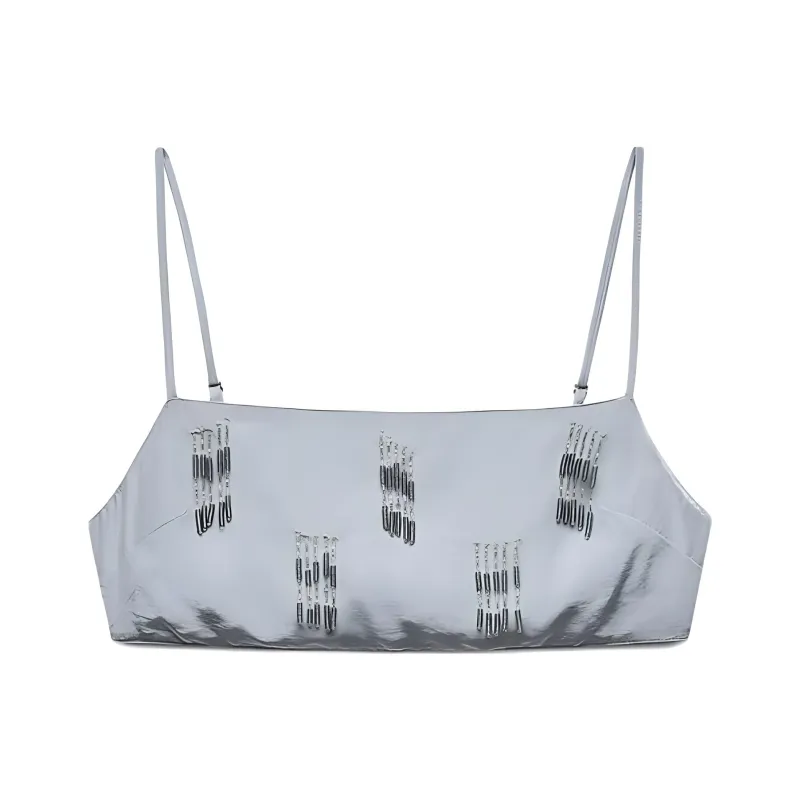 ZARA Strapless Top Women's Gray-0