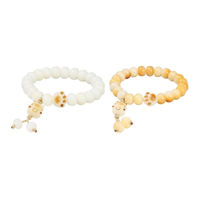 Welcome To The Treasure White Jade Bodhi Bracelets Unisex-6