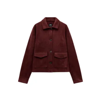 ZARA Jackets Coats Women's Burgundy