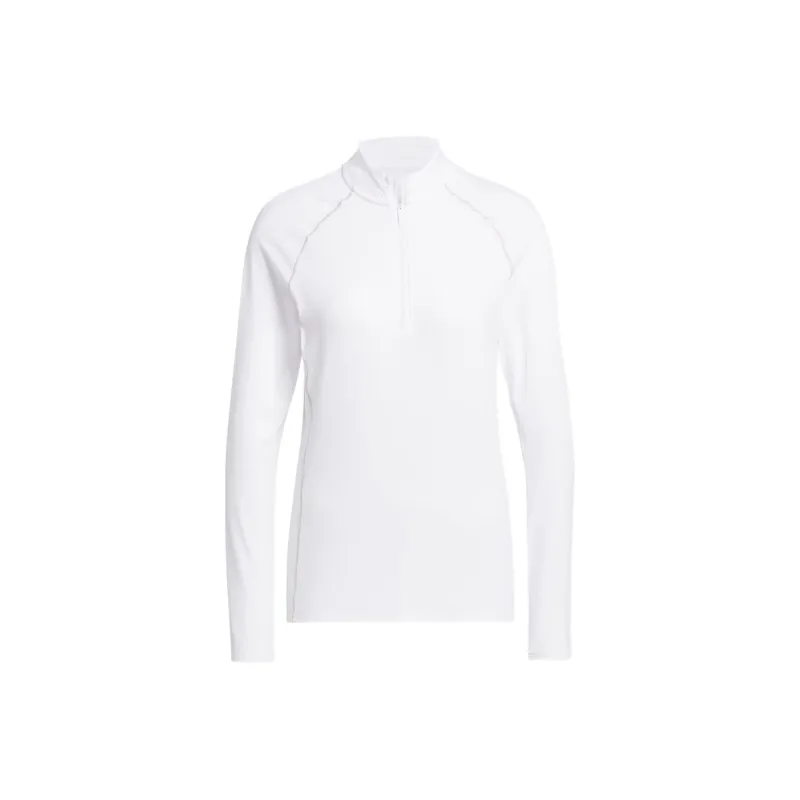 Adidas Free Shipping With AdiClub Ultimate365 Solid Quarter Zip Mock Polo Shirt-0
