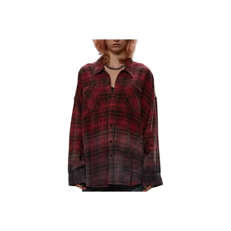 R13 Checked Degrade Shirt-0