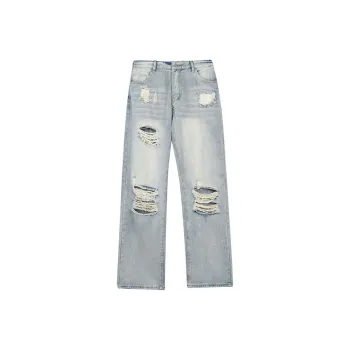 Fashion Versatile Jeans Unisex Blue Shades