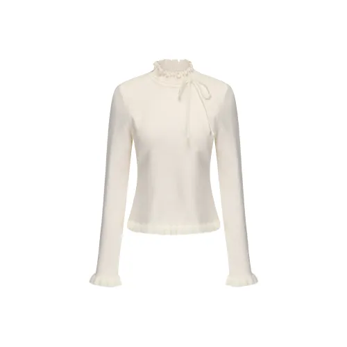CHIWAWAMEME Knitwear Women's Cream White