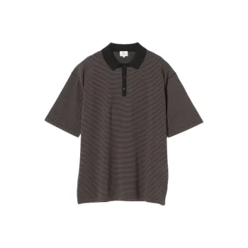 Beams Polo Shirt Men's Black Gray
