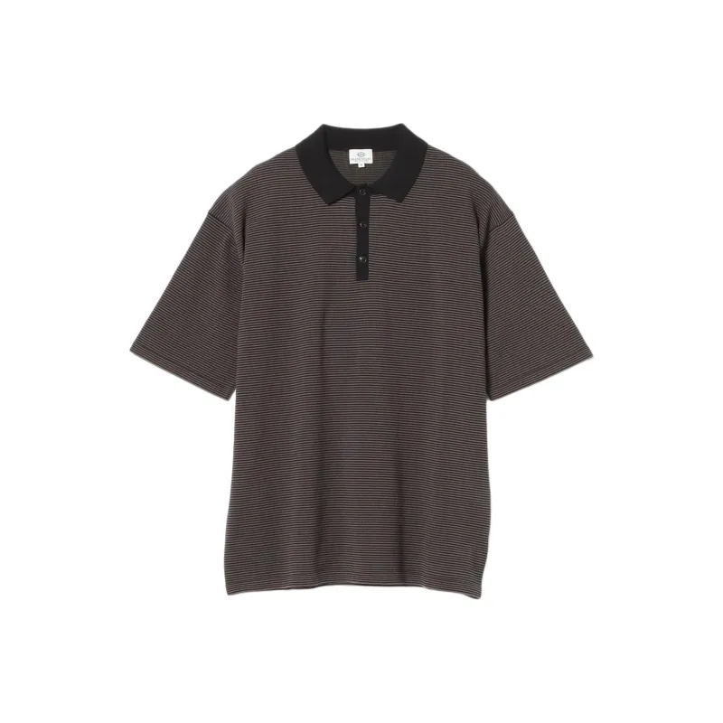 Beams Polo Shirt Men's Black Gray-0