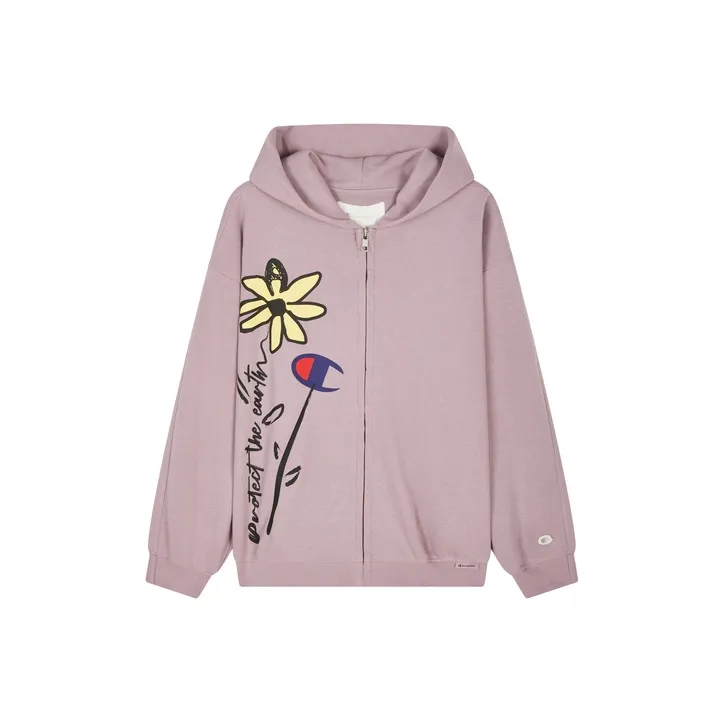 Champion Zip Closure Cardigan Sweatshirt US Version Women's-2