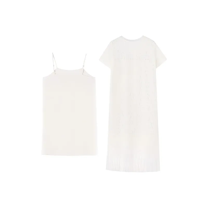 XIANGYING Skirt Set Women's Beige-1