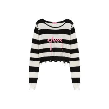 CHUU Knitwear Women's Black White Stripes