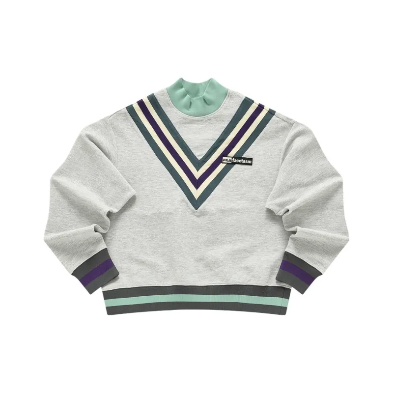 FILA FUSION x FACETASM Sweatshirt Women's Silver Flower Gray-0