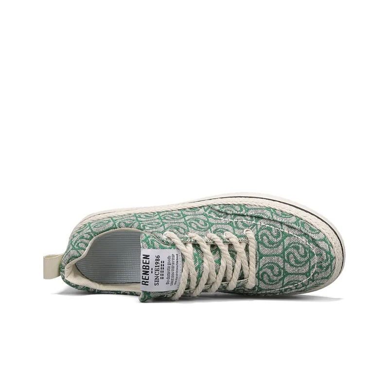 RENBEN Breathable And Lightweight Low Top Canvas Shoes Men's-4
