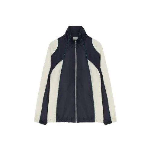 PALM ANGELS Curved Logo Printed Zipped Windbreaker