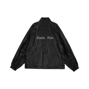 MATIN KIM Women's Logo Coating Jacket Black