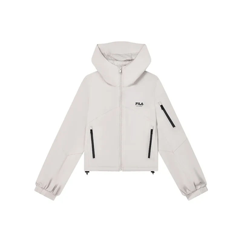 FILA MILANO Italian Luxury Sports Collection Jackets & Coats Women's Light Silver Gray-0