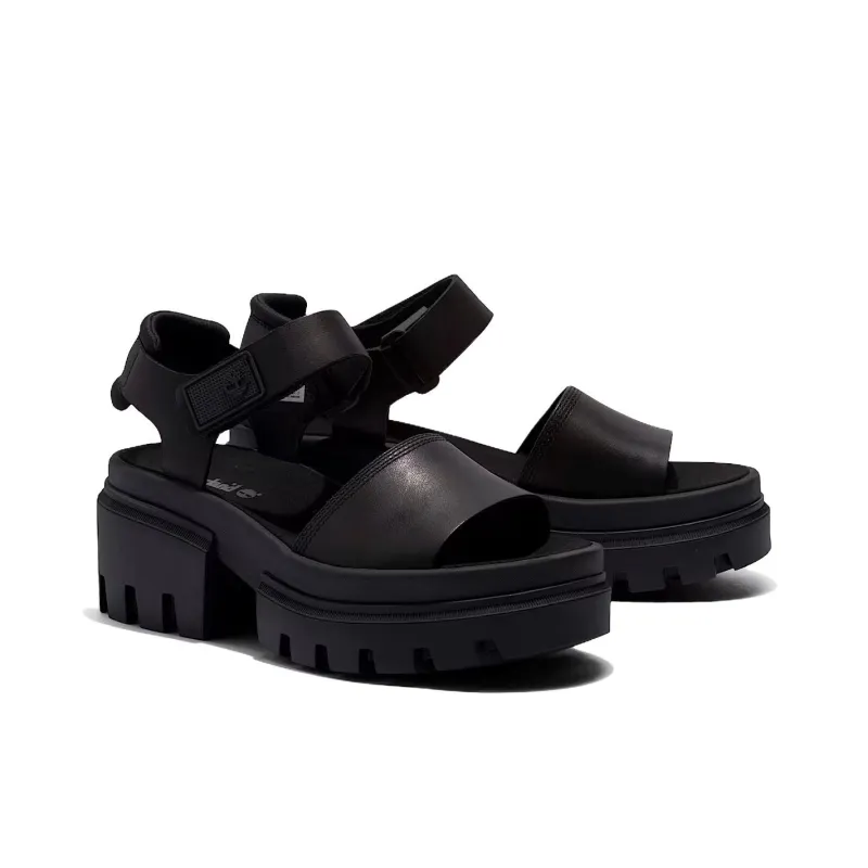Timberland Everleigh Beach Sandals Women's Black-2