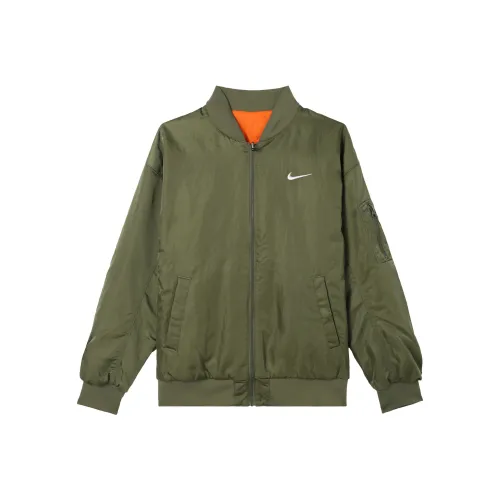 Nike Women's Varsity Bomber Reversible Sporty Jacket Green