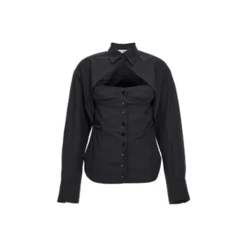 The Attico Cut out Corset style Cotton Shirt