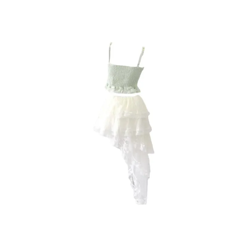 Fashion Skirt Set Women's Fresh Green-1
