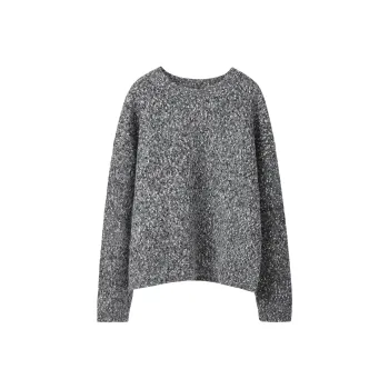Fstudio Korean Commute Crew Neck Pullover Base Knitwear Women's Heather Gray