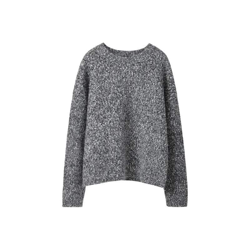 Fstudio Korean Commute Crew Neck Pullover Base Knitwear Women's Heather Gray-0