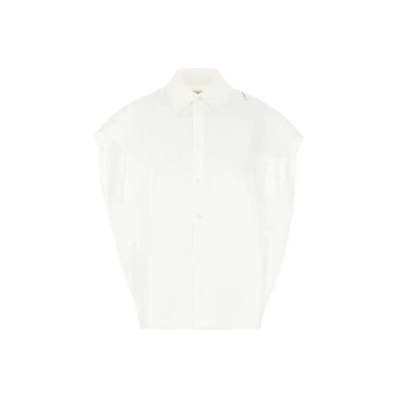 MARNI Poplin Sleeveless Shirt-0