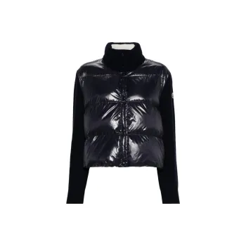 Moncler Quilted Wool Cardigan