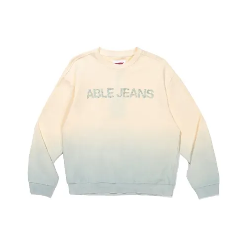 ABLE JEANS Chinese Imagination Series Sweatshirt Women's Yellow White Float