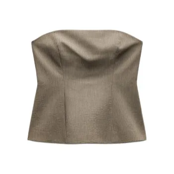 ZARA Trf Strapless Top Women's Green