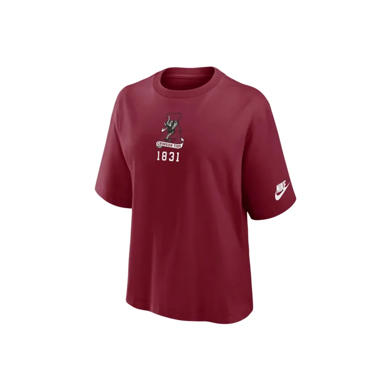 Nike Alabama Crimson Tide Legacy Established Boxy Women's Nike College T Shirt-0