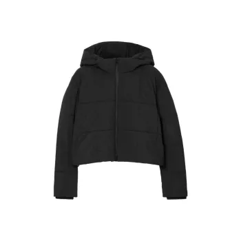 Burberry Hooded Cropped Quilted Down Jacket