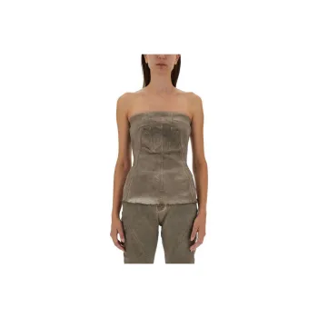 Rick Owens DRKSHDW Strapless Top Women's Beige