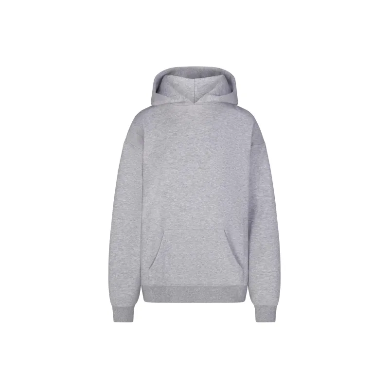SKIMS COTTON FLEECE OVERSIZED HOODIE Sweatshirt Women's Heather Grey/Stone Heather-0