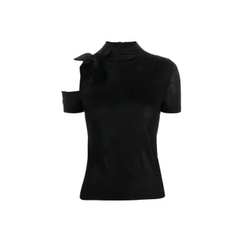 GIAMBATTISTA VALLI Bow-detail Wool-blend Top