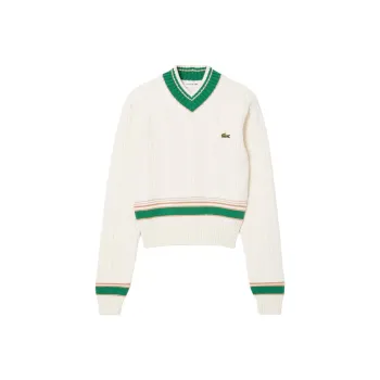LACOSTE Classic Cable Knit Sweater