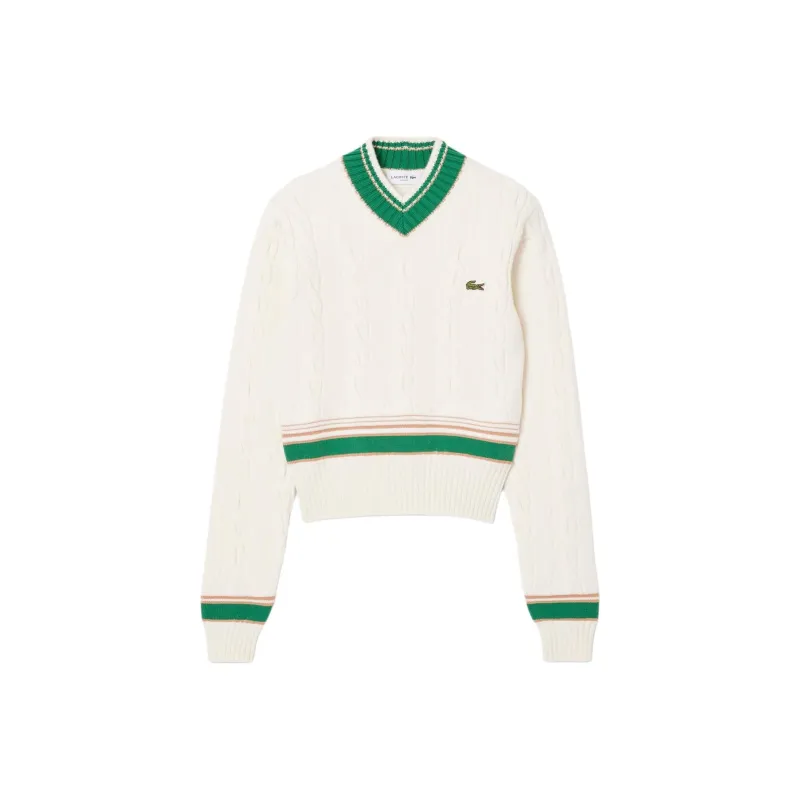 LACOSTE Classic Cable Knit Sweater-0