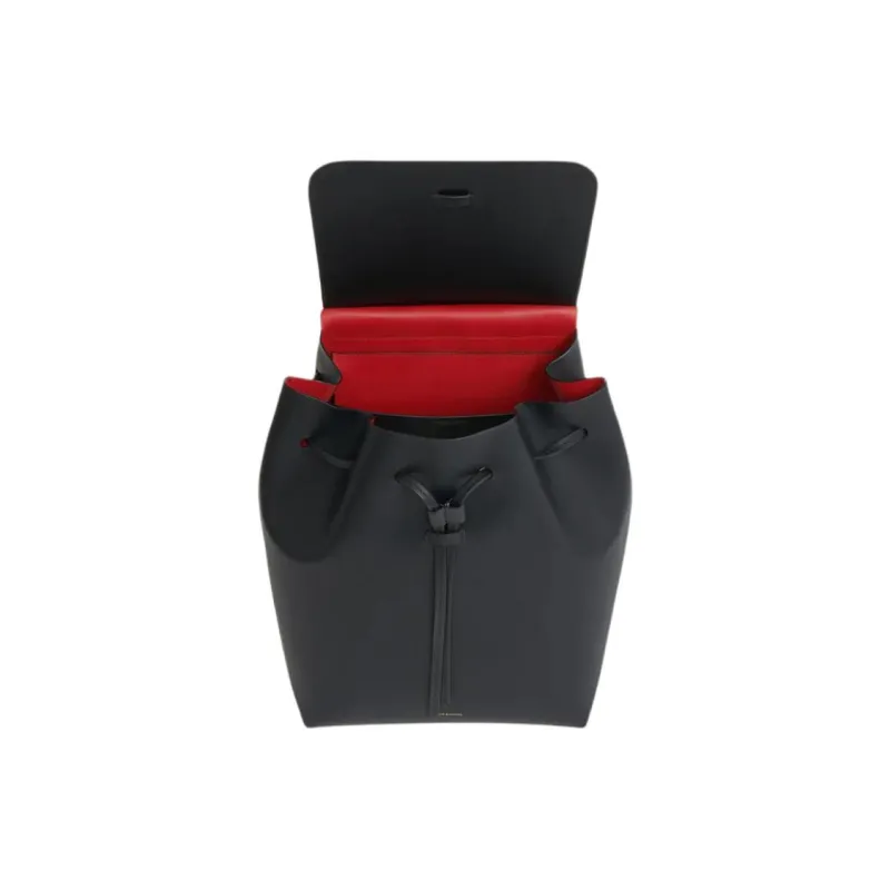 MANSUR GAVRIEL Leather Backpack Women's Black & Red-2
