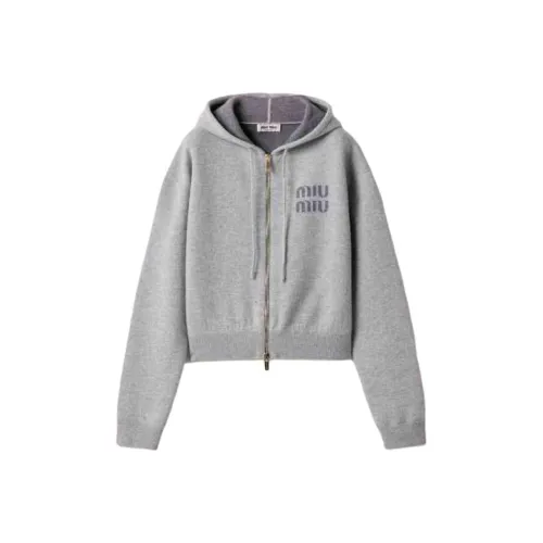 MIU MIU SS25 Cashmere Sweater Women's Gray