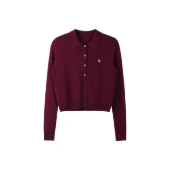 DRAGON FACE Cashmere Sweater Women's Angora Red