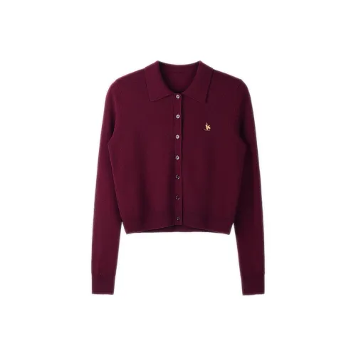 DRAGON FACE Cashmere Sweater Women's Angora Red