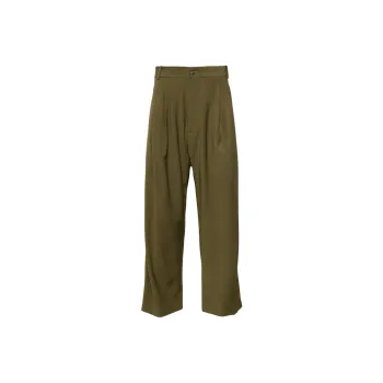 HED MAYNER Pleated Cropped Trousers