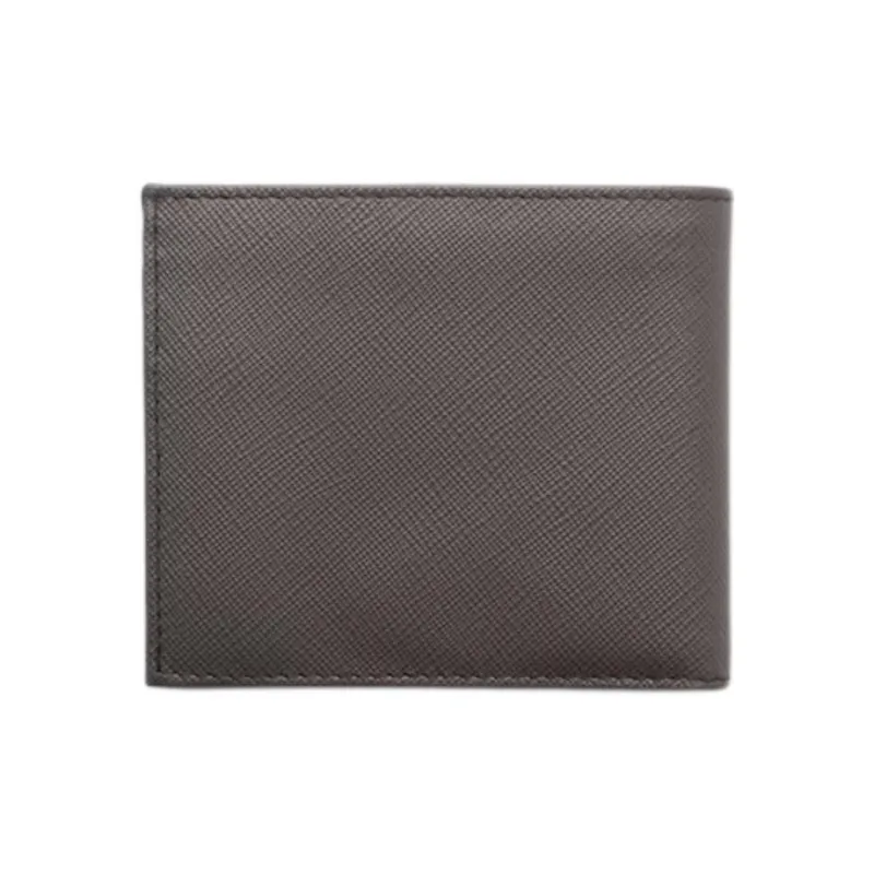 PRADA Saffiano Calfskin Wallet Men's Smoke Gray-2