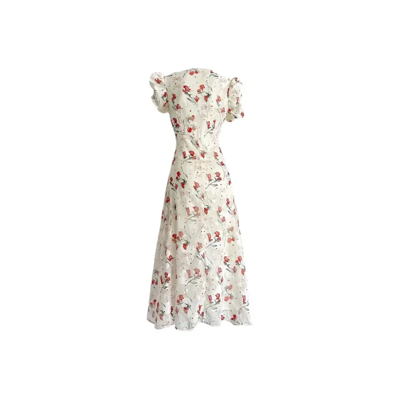 LEMON FAIRY Short Sleeved Dress Women's Apricot-1
