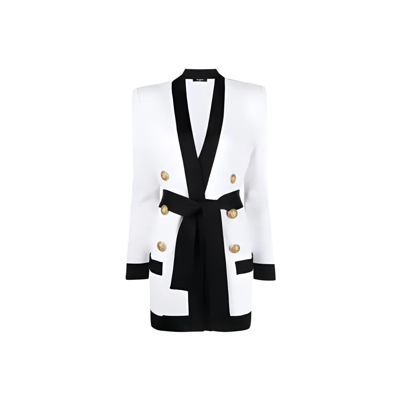 BALMAIN Two-Toned Long Cardigan-0