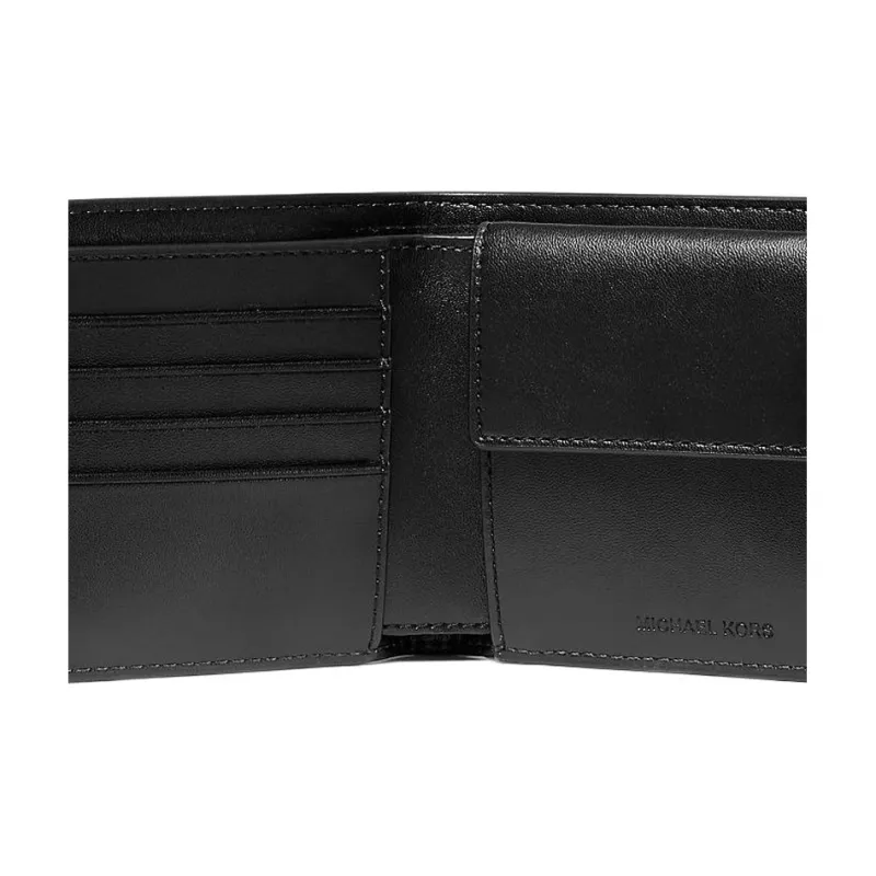 MICHAEL KORS MK Cooper Coated Canvas Card Holder Wallet Men's Black Brown-5