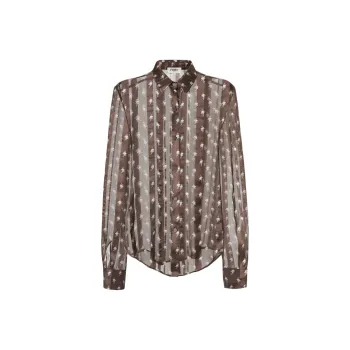 FENDI Floral Printed Semi Sheer Shirt
