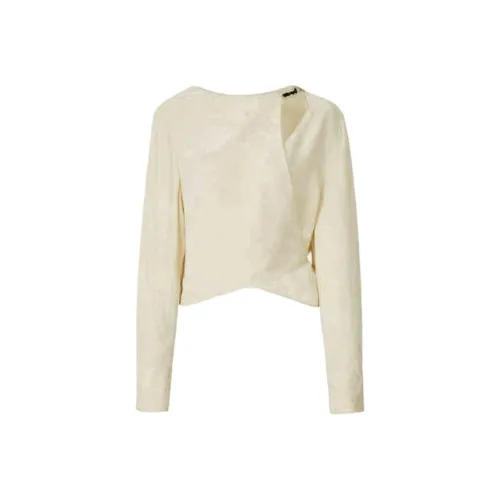 ZHIZHI Shirt Women's Cream Yellow