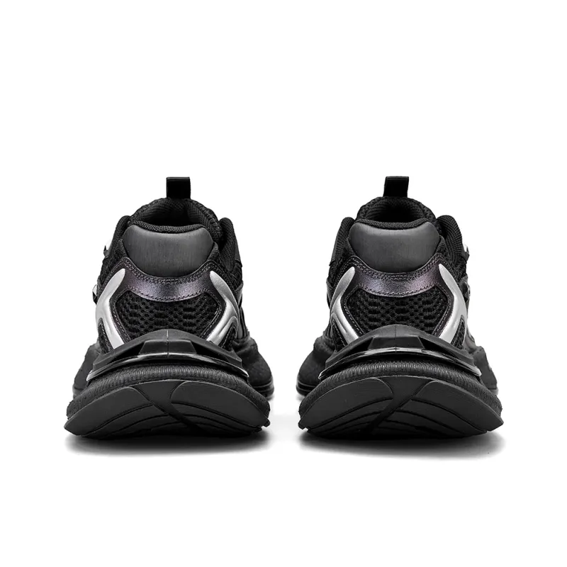 HeeDimensional Lightweight, Abrasion Resistant, Slip Resistant Height Increasing Mat Low Top Chunky Sneakers Unisex-9