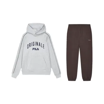 FILA Casual Sportswear Men Cloud Mist Heather Gray+Earth Umber